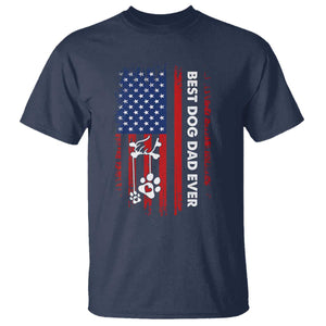 Best Dog Dad Ever T Shirt Fathers Day Gift From Dog USA Flag Puppy Lover Paw