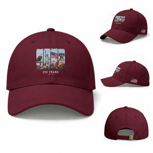 250 Years American 1776 2026 Baseball Cap 250th 4th July Independence Day Eagle Statue of Liberty Flag