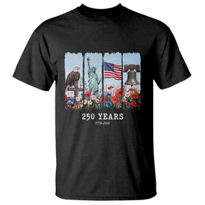 250 Years American 1776 2026 T Shirt 250th 4th July Independence Day Eagle Statue of Liberty Flag