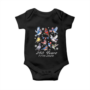 USA 250th Anniversary Bird Baby Onesie Patriotic American Birds Independence Day Birdwatchers Birders