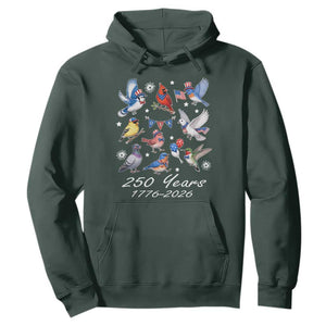 USA 250th Anniversary Bird Hoodie Patriotic American Birds Independence Day Birdwatchers Birders