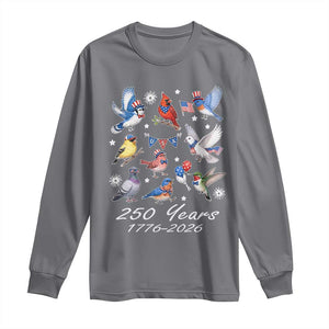 USA 250th Anniversary Bird Long Sleeve Shirt Patriotic American Birds Independence Day Birdwatchers Birders