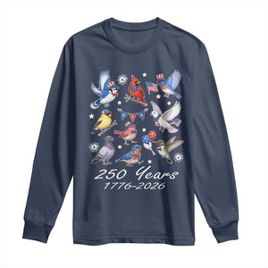 USA 250th Anniversary Bird Long Sleeve Shirt Patriotic American Birds Independence Day Birdwatchers Birders