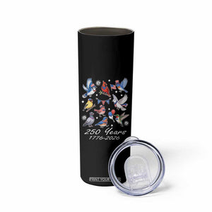 USA 250th Anniversary Bird Skinny Tumbler Patriotic American Birds Independence Day Birdwatchers Birders