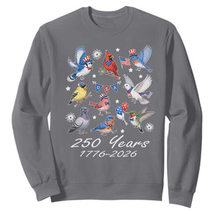 USA 250th Anniversary Bird Sweatshirt Patriotic American Birds Independence Day Birdwatchers Birders
