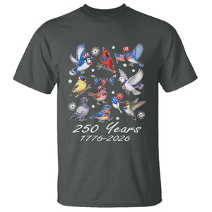 USA 250th Anniversary Bird T Shirt Patriotic American Birds Independence Day Birdwatchers Birders