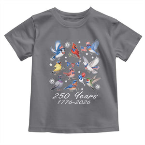 USA 250th Anniversary Bird Toddler T Shirt Patriotic American Birds Independence Day Birdwatchers Birders