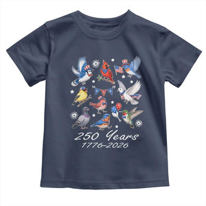 USA 250th Anniversary Bird Toddler T Shirt Patriotic American Birds Independence Day Birdwatchers Birders