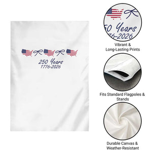 250th Anniversary USA Garden Flag American Flag Dainty Bow 4th of July