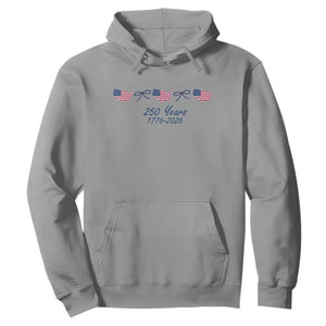 250th Anniversary USA Hoodie American Flag Dainty Bow 4th of July