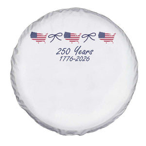 250th Anniversary USA Spare Tire Cover American Flag Dainty Bow 4th of July TS10 Print Your Wear