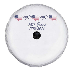 250th Anniversary USA Spare Tire Cover American Flag Dainty Bow 4th of July TS10 Print Your Wear