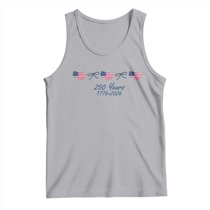 250th Anniversary USA Tank Top American Flag Dainty Bow 4th of July