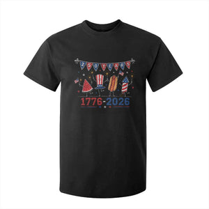 250 Years American 1776 2026 T Shirt For Kid Patriotic Watermelon Hotdog Firework 250th 4th July Independence Day