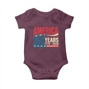 250th Anniversary USA Baby Onesie Retro 250 Years American 1776 2026 US Flag