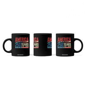 250th Anniversary USA Coffee Mug Retro 250 Years American 1776 2026 US Flag