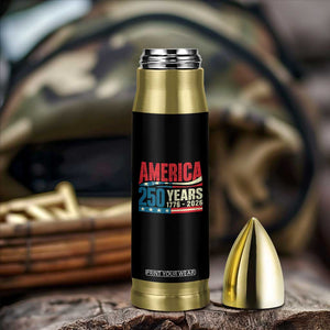 250th Anniversary USA Bullet Tumbler Retro 250 Years American 1776 2026 US Flag