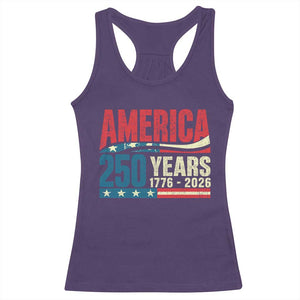 250th Anniversary USA Racerback Tank Top Retro 250 Years American 1776 2026 US Flag