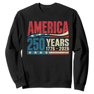 250th Anniversary USA Sweatshirt Retro 250 Years American 1776 2026 US Flag