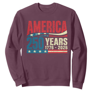 250th Anniversary USA Sweatshirt Retro 250 Years American 1776 2026 US Flag