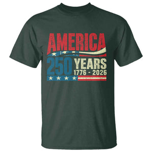 250th Anniversary USA T Shirt Retro 250 Years American 1776 2026 US Flag
