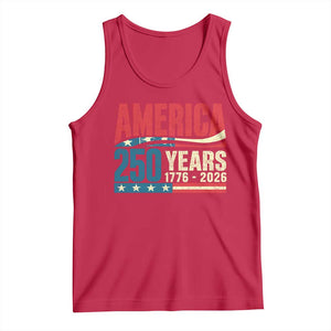 250th Anniversary USA Tank Top Retro 250 Years American 1776 2026 US Flag
