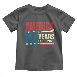250th Anniversary USA Toddler T Shirt Retro 250 Years American 1776 2026 US Flag