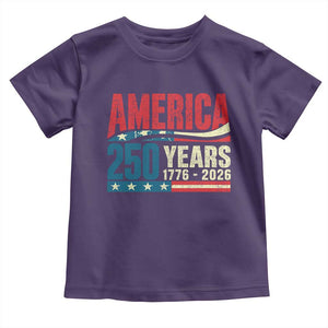 250th Anniversary USA Toddler T Shirt Retro 250 Years American 1776 2026 US Flag