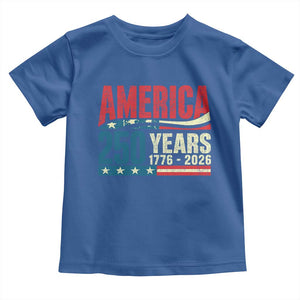 250th Anniversary USA Toddler T Shirt Retro 250 Years American 1776 2026 US Flag