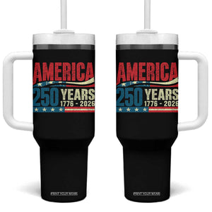 250th Anniversary USA Tumbler With Handle Retro 250 Years American 1776 2026 US Flag