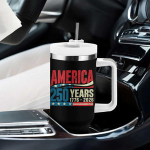 250th Anniversary USA Tumbler With Handle Retro 250 Years American 1776 2026 US Flag