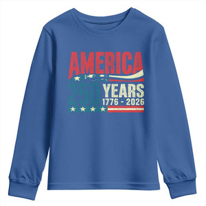 250th Anniversary USA Youth Sweatshirt Retro 250 Years American 1776 2026 US Flag