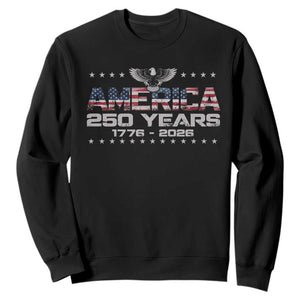 250th Anniversary USA Sweatshirt Vintage Eagle 250 Years American 1776 2026 US Flag