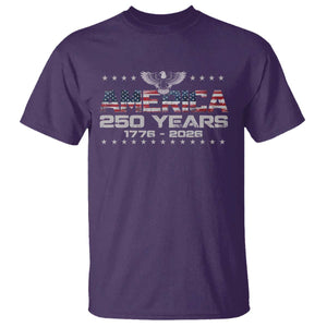 250th Anniversary USA T Shirt Vintage Eagle 250 Years American 1776 2026 US Flag