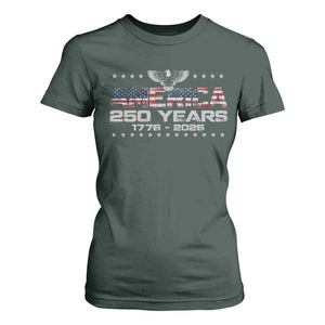 250th Anniversary USA T Shirt For Women Vintage Eagle 250 Years American 1776 2026 US Flag