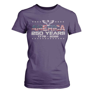 250th Anniversary USA T Shirt For Women Vintage Eagle 250 Years American 1776 2026 US Flag