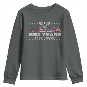 250th Anniversary USA Youth Sweatshirt Vintage Eagle 250 Years American 1776 2026 US Flag