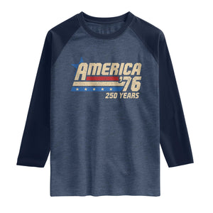 250th Anniversary USA Raglan Shirt America Retro 250 Years 1776 2026