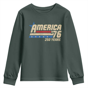 250th Anniversary USA Youth Sweatshirt America Retro 250 Years 1776 2026