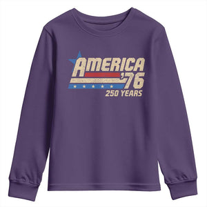 250th Anniversary USA Youth Sweatshirt America Retro 250 Years 1776 2026