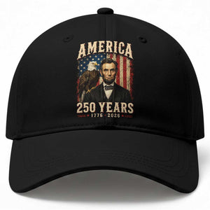 America 250 Years Abraham Lincoln Baseball Cap Retro Eagle 250th Anniversary USA Flag 1776 2026
