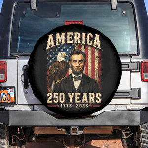 America 250 Years Abraham Lincoln Spare Tire Cover Retro Eagle 250th Anniversary USA Flag 1776 2026