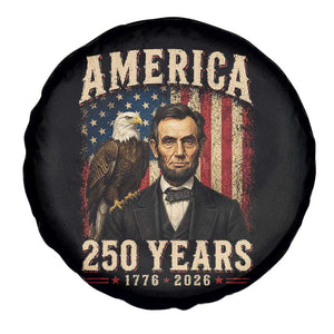 America 250 Years Abraham Lincoln Spare Tire Cover Retro Eagle 250th Anniversary USA Flag 1776 2026