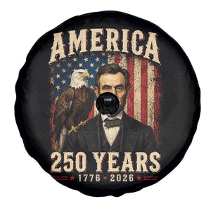 America 250 Years Abraham Lincoln Spare Tire Cover Retro Eagle 250th Anniversary USA Flag 1776 2026