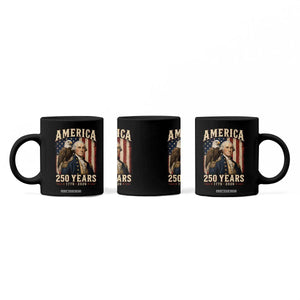 America 250 Years George Washington Coffee Mug Retro Eagle 250th Anniversary USA Flag 1776 2026