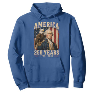 America 250 Years George Washington Hoodie Retro Eagle 250th Anniversary USA Flag 1776 2026