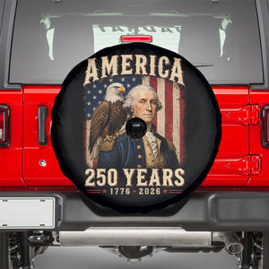 America 250 Years George Washington Spare Tire Cover Retro Eagle 250th Anniversary USA Flag 1776 2026