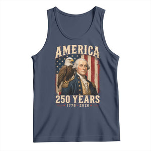 America 250 Years George Washington Tank Top Retro Eagle 250th Anniversary USA Flag 1776 2026