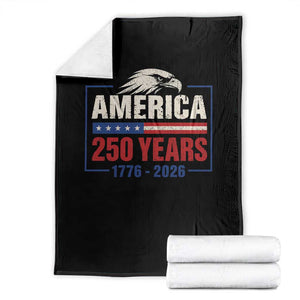250 Anniversary USA Throw Blanket Retro Eagle 250 Years Of Freedom 1776 2026