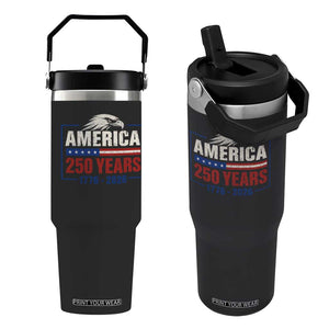 250 Anniversary USA Flip Straw Tumbler Retro Eagle 250 Years Of Freedom 1776 2026